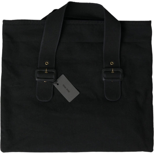 Miu Miu Chic Black Denim Tote for Everyday Elegance Miu Miu Black