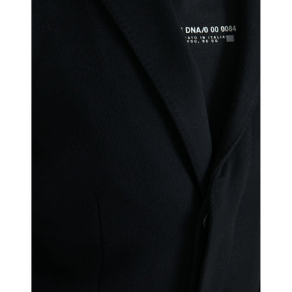 Dolce & Gabbana Black Single Breasted Trench Coat Jacket
