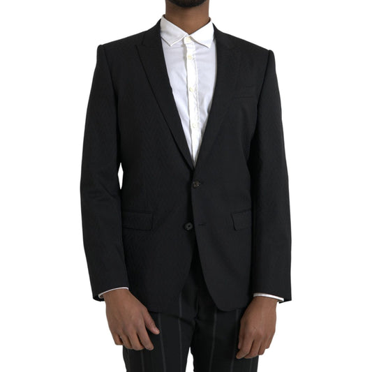 Dolce & Gabbana Black MARTINI Slim Fit Jacket Coat Blazer Dolce & Gabbana Black