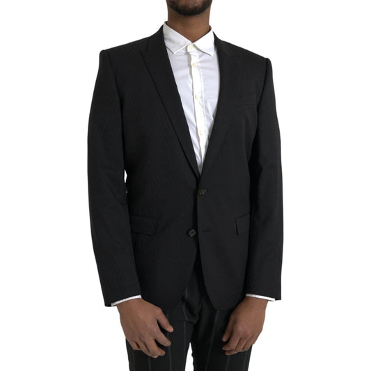 Dolce & Gabbana Black MARTINI Slim Fit Jacket Coat Blazer Dolce & Gabbana Black