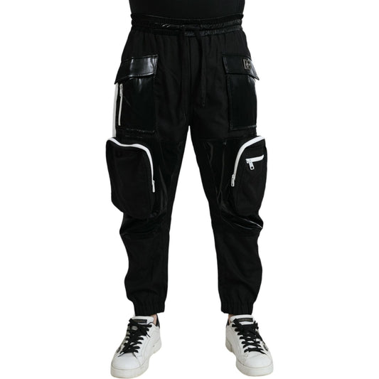 Dolce & Gabbana Black Nylon Cargo Jogger Men Sweatpants Pants Dolce & Gabbana Black