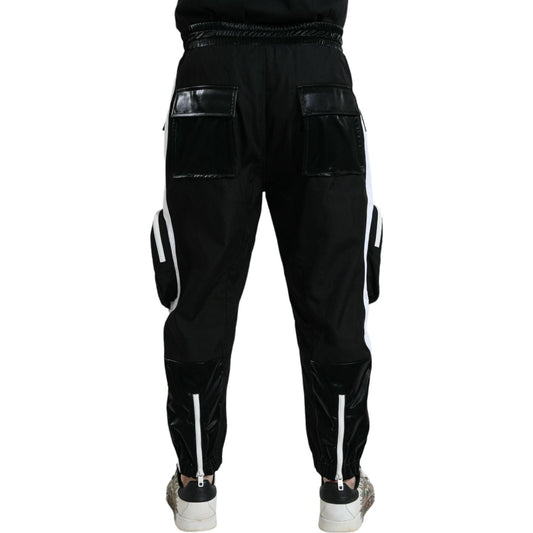 Dolce & Gabbana Black Nylon Cargo Jogger Men Sweatpants Pants Dolce & Gabbana Black