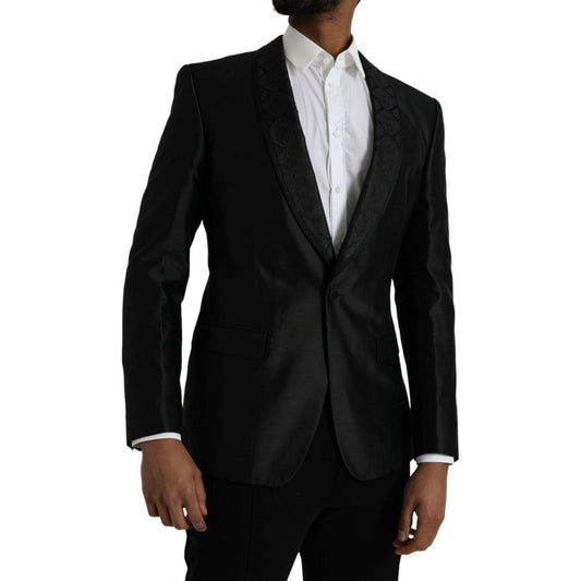 Dolce & Gabbana Black MARTINI Single Breasted Coat Blazer Dolce & Gabbana Black