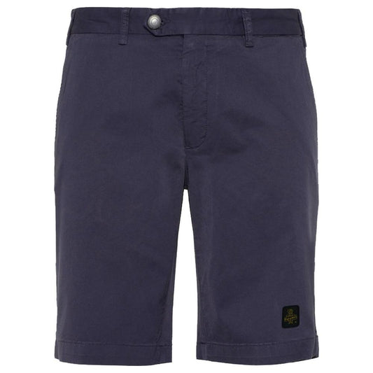 Refrigiwear Elegant Beige Bermuda Shorts with Logo Patch Refrigiwear Dark Slate Gray