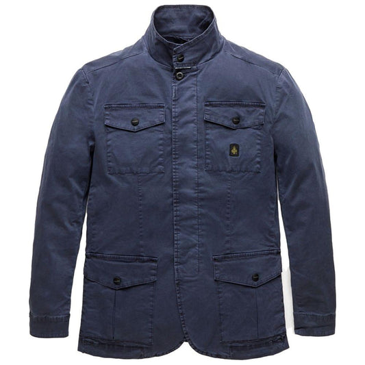 Refrigiwear Blue Cotton Jacket Refrigiwear Dark Slate Gray