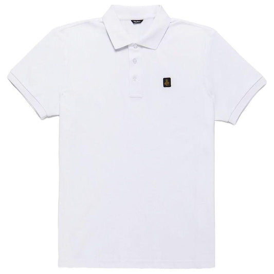 Refrigiwear Elegant White Polo with Embroidered Logo Refrigiwear Lavender