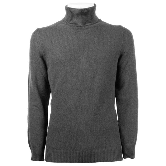 Emilio Romanelli Gray Cashmere Men Sweater Emilio Romanelli Dark Slate Gray