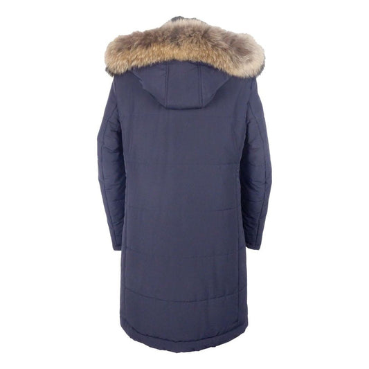Made in Italy Blue Wool Men's Raincoat Made in Italy Dark Slate Gray