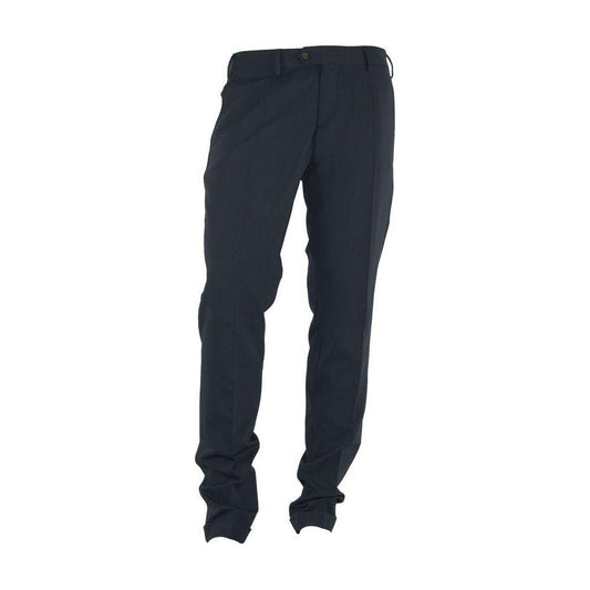 Made in Italy Elegant Black Trousers for the Modern Man Made in Italy Dark Slate Gray