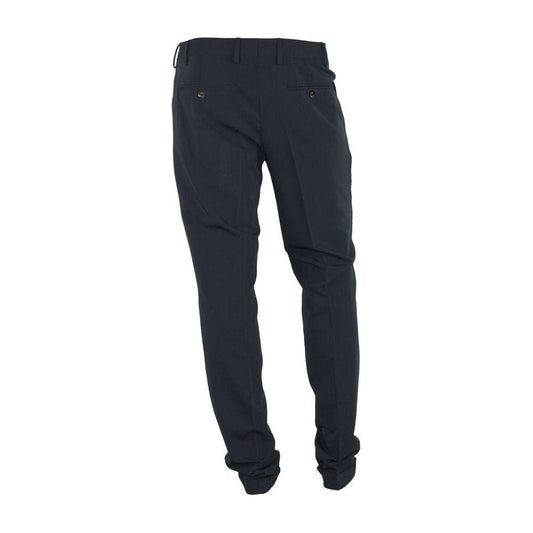 Made in Italy Elegant Black Trousers for the Modern Man Made in Italy Dark Slate Gray