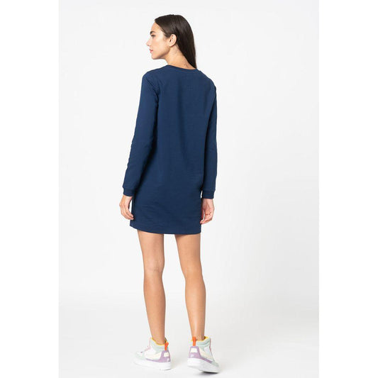 Love Moschino Blue Cotton Women Dress Love Moschino White Smoke