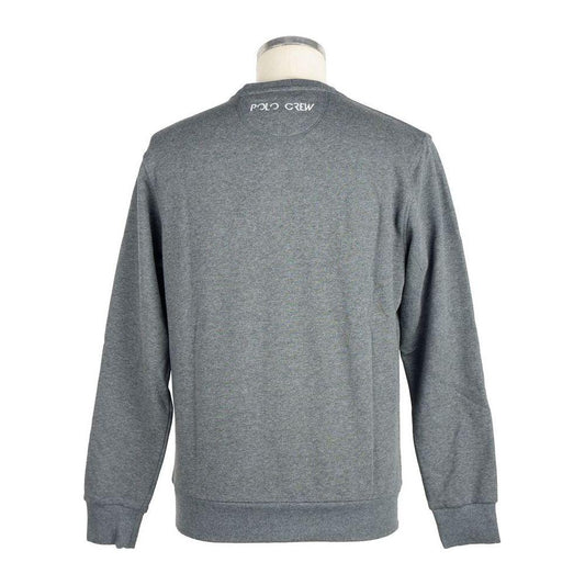La Martina Gray Cotton Men Sweater MAN SWEATERS La Martina Slate Gray