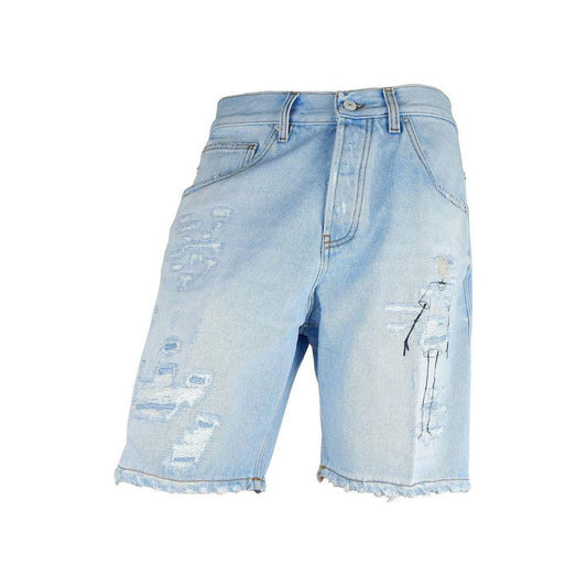 Don The Fuller Light Blue Cotton Men Bermuda Shorts Don The Fuller Light Steel Blue
