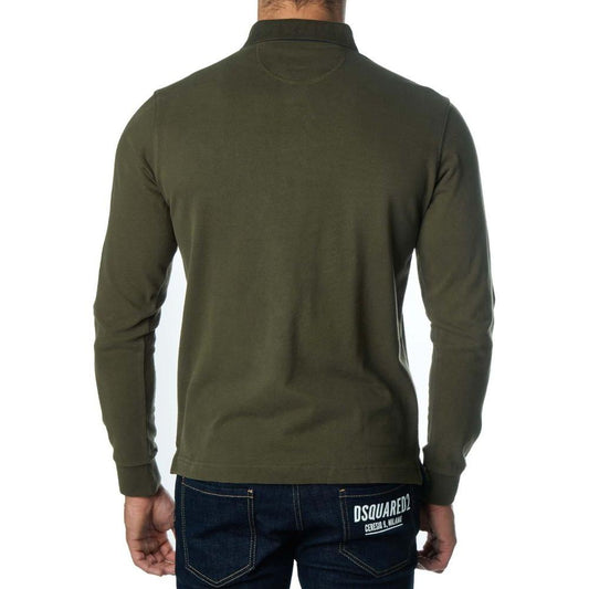 La Martina Green Cotton Polo Shirt La Martina Dark Slate Gray
