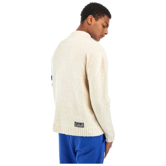 La Martina White Polyamide Sweater La Martina Dark Slate Blue