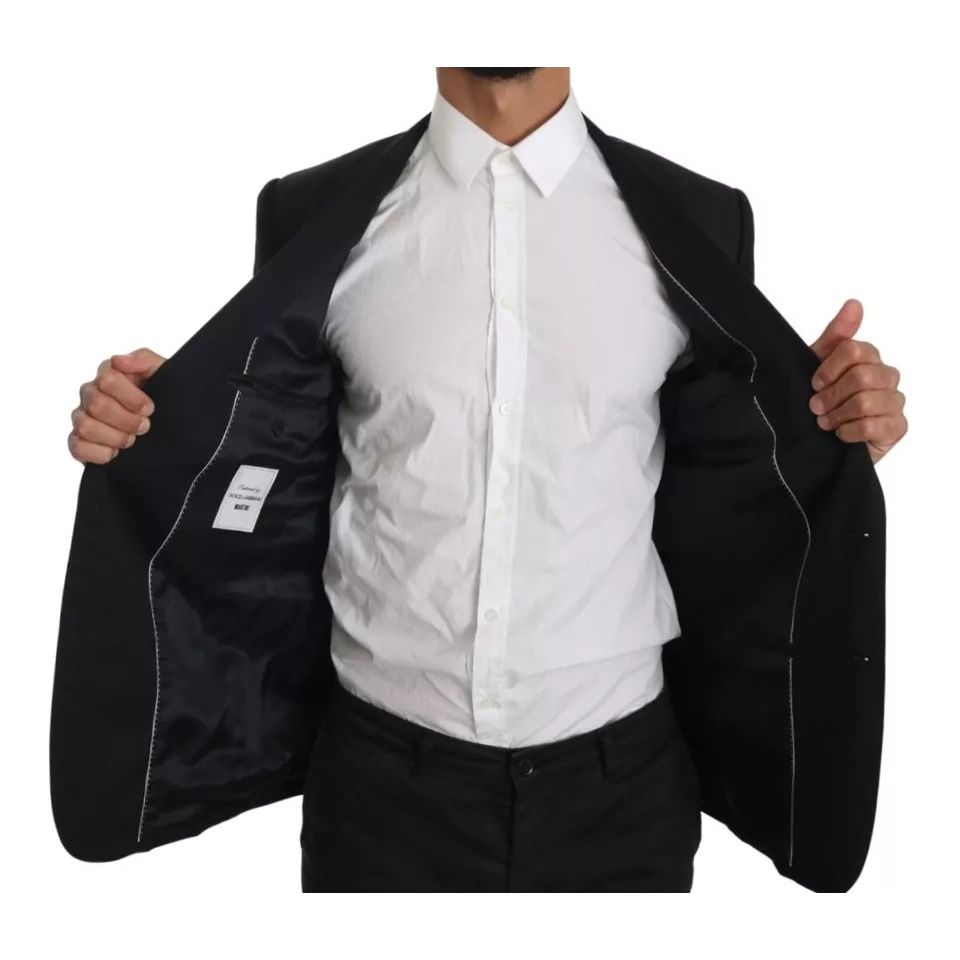 Dolce & Gabbana Black Slim Jacket Coat Blazer MARTINI