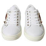 Dolce & Gabbana White Portofino Sacred Heart Sneakers Women Shoes LA10835-35/35.5