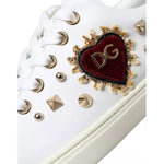 Dolce & Gabbana White Portofino Sacred Heart Sneakers Women Shoes LA10835-35/35.5