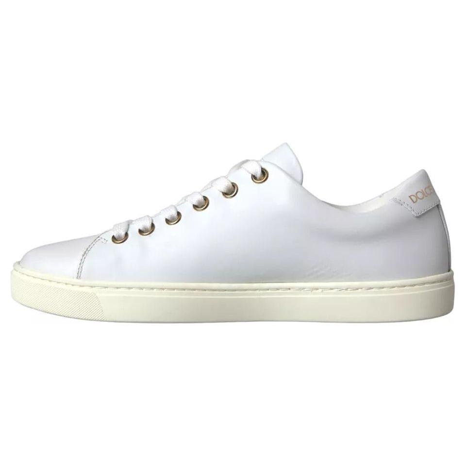 Dolce & Gabbana White Portofino Sacred Heart Sneakers Women Shoes LA10835-35/35.5