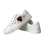 Dolce & Gabbana White Portofino Sacred Heart Sneakers Women Shoes LA10835-35/35.5
