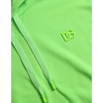 Dolce & Gabbana Neon Green Logo Pullover Hooded Sweatshirt Sweater TSH85067-46