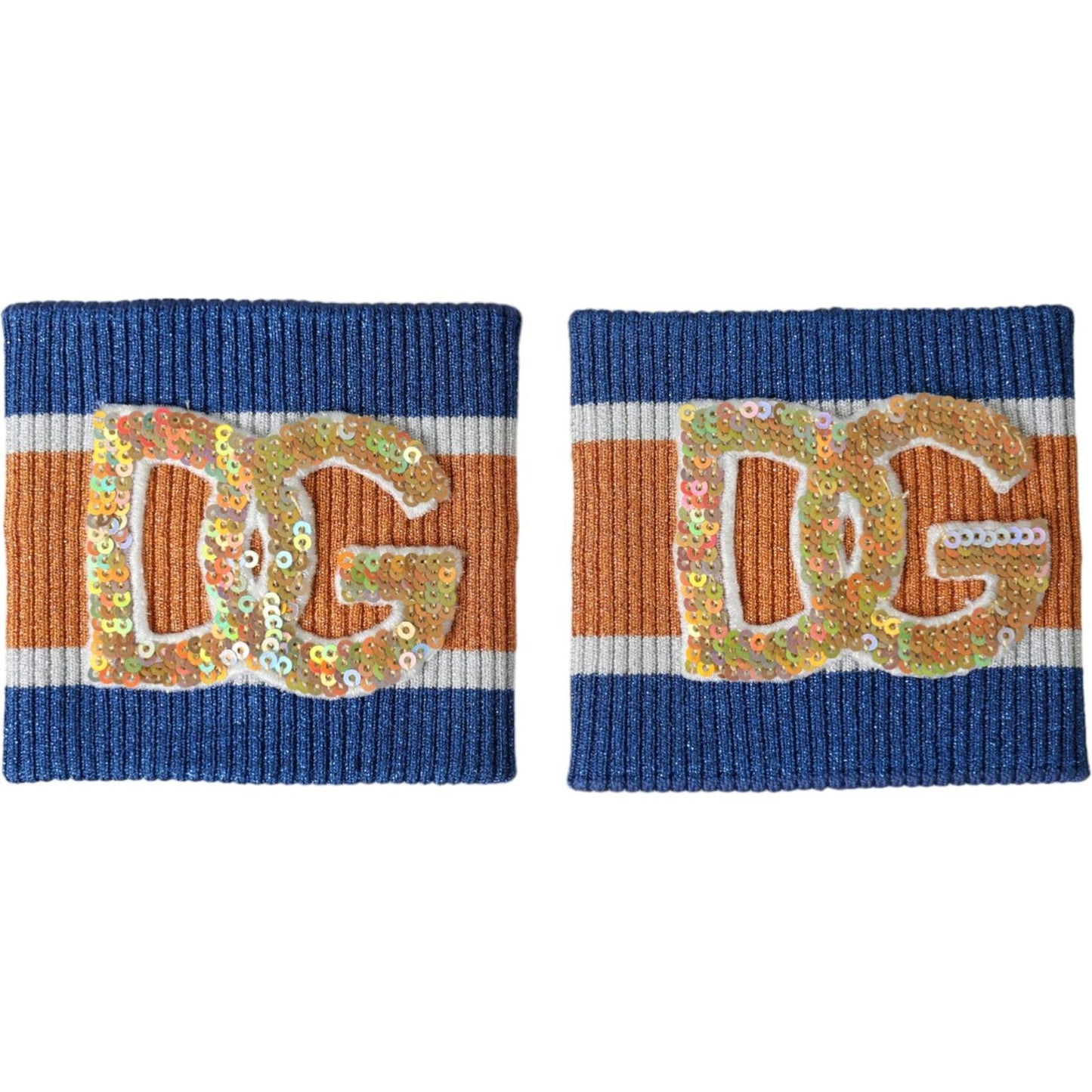 Dolce & Gabbana Multicolor Logo Sequin Viscose Wristband Dolce & Gabbana Rosy Brown