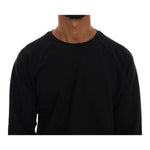 Daniele Alessandrini Black Crewneck Cotton Pullover Sweater TSH1352-3