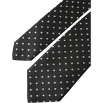Dolce & Gabbana Black White Polka Dots 100% Silk Necktie Face Mask Dolce & Gabbana Dark Slate Gray