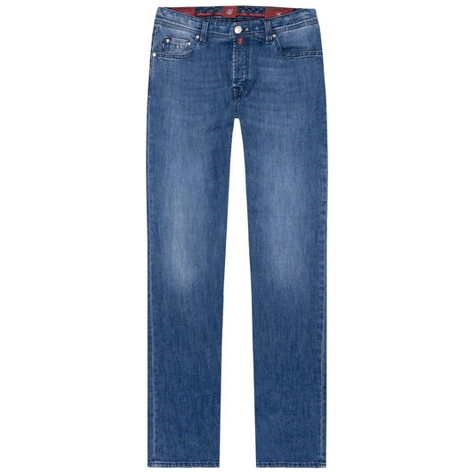 Tramarossa Blue Cotton Men's Jean Tramarossa Dark Slate Blue