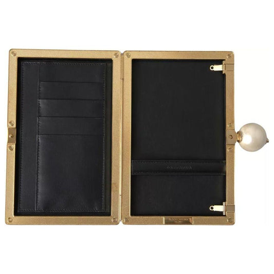 Dolce & Gabbana Pink Silk Gold Frame Clutch Evening Party Purse Bag Dolce & Gabbana Tan