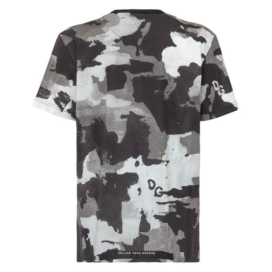 Dolce & Gabbana White Cotton T-Shirt Dolce & Gabbana Dark Slate Gray