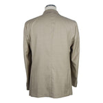 Emilio Romanelli Beige Wool Men's Blazer Emilio Romanelli Rosy Brown