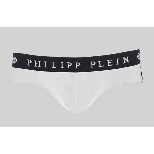 Philipp Plein White Cotton Men Boxer Short Philipp Plein Light Gray