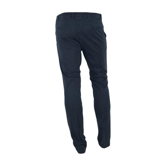 Made in Italy Elegant Blue Summer Trousers Made in Italy Dark Slate Gray