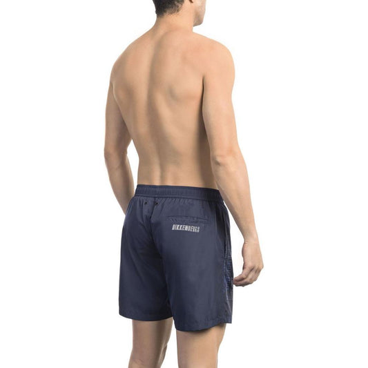 Bikkembergs Blue Polyester Men Swim Short Bikkembergs Rosy Brown