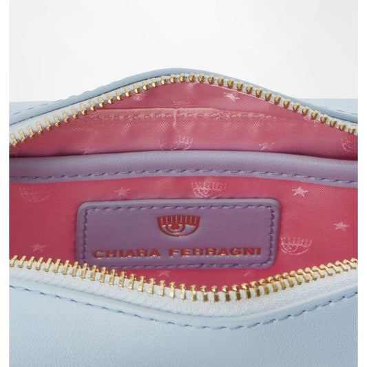 Chiara Ferragni Light Blue Polyester Women Crossbody Bag Chiara Ferragni Light Gray