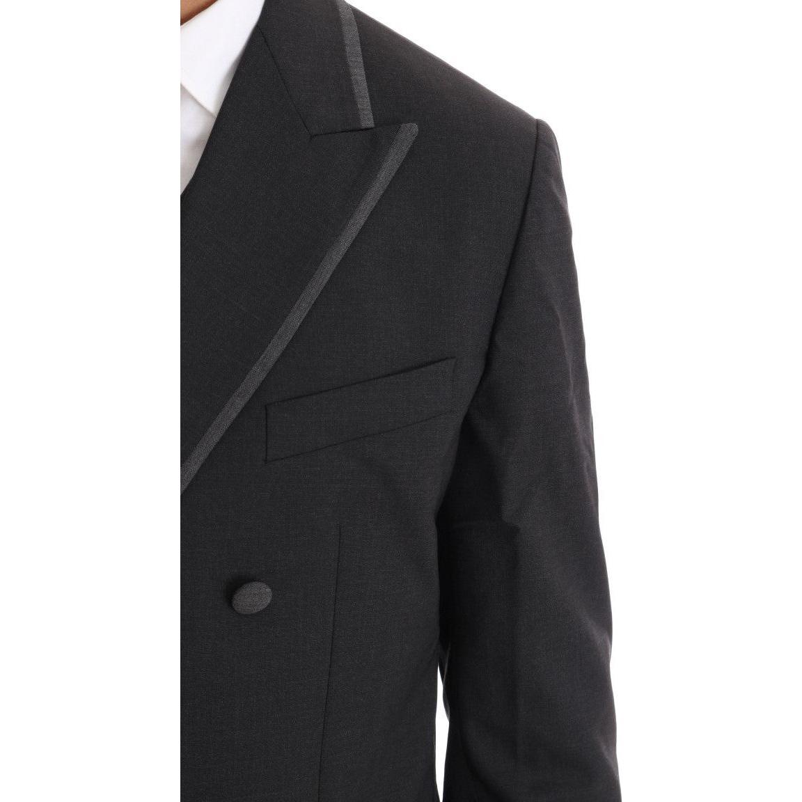 Dolce & Gabbana Gray Wool Stretch 3 Piece Two Button Suit