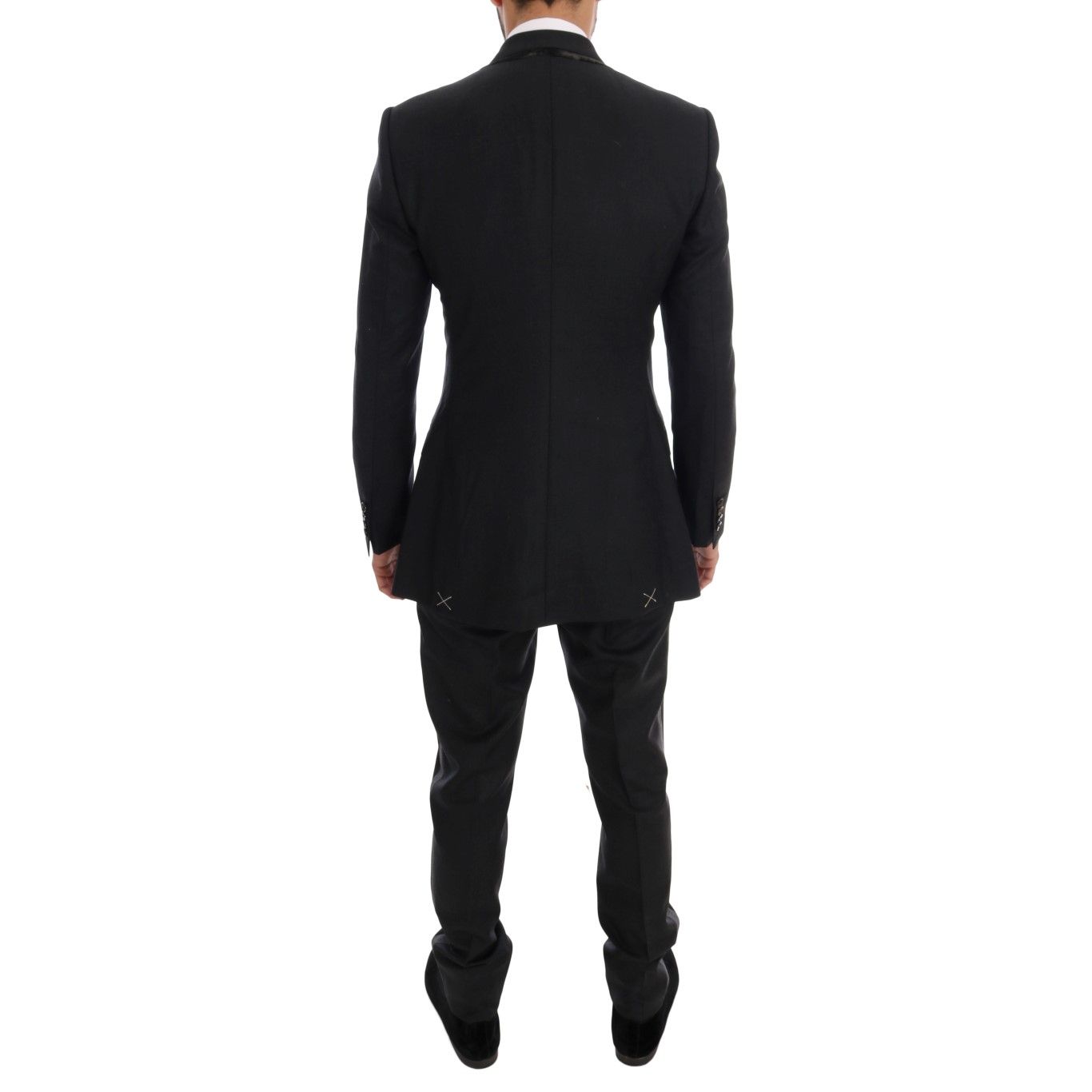 Dolce & Gabbana Gray Wool Double Breasted 3 Piece Suit