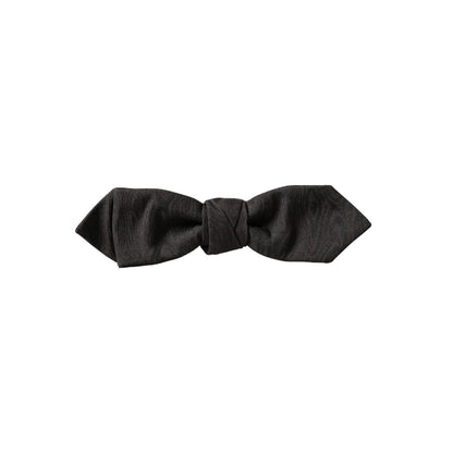Dolce & Gabbana Black Silk Adjustable Neck Men Bow Tie
