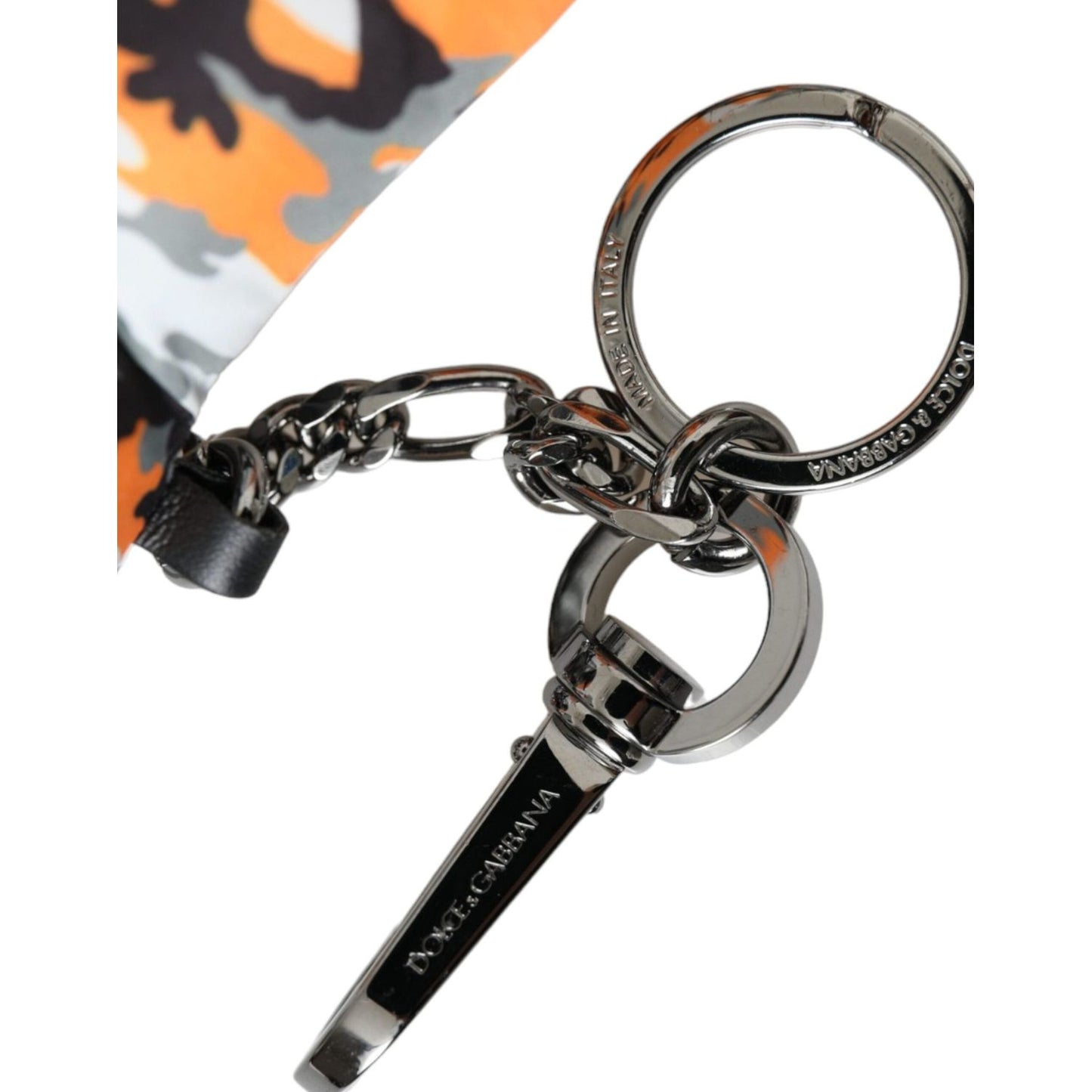 Dolce & Gabbana Multicolor Camouflage Animal Silhouette Keychain Keyring