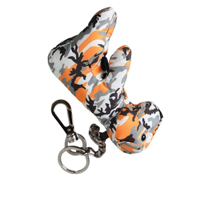 Dolce & Gabbana Multicolor Camouflage Animal Silhouette Keychain Keyring