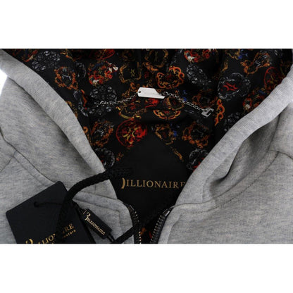 Billionaire Italian Couture Gray Cotton Hooded Sweatsuit