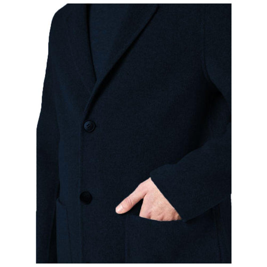 Alpha Studio Blue Wool Jacket Alpha Studio Black