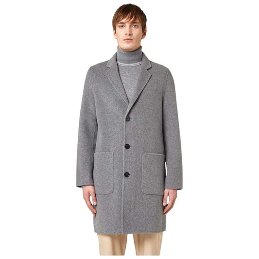 Alpha Studio Gray Wool Jacket Alpha Studio Light Slate Gray