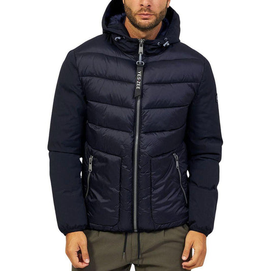 Yes Zee Blue Nylon Jacket Yes Zee Dark Slate Gray