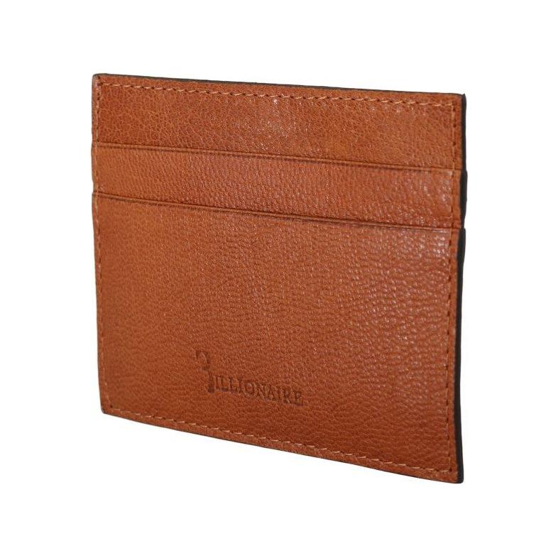 Billionaire Italian Couture Brown Leather Cardholder Wallet