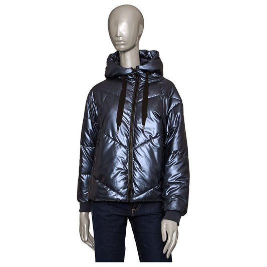 Baldinini Trend Blue Polyester Women Jacket Baldinini Trend Dark Slate Gray