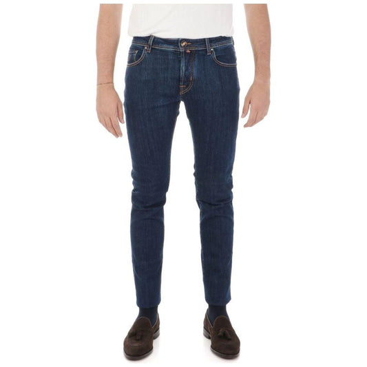 Jacob Cohen Blue Cotton Jeans & Pant Jacob Cohen Light Gray