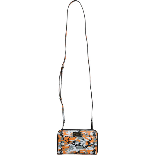 Dolce & Gabbana Multicolor Camouflage Leather Purse Cross Body Bag Dolce & Gabbana Dark Gray