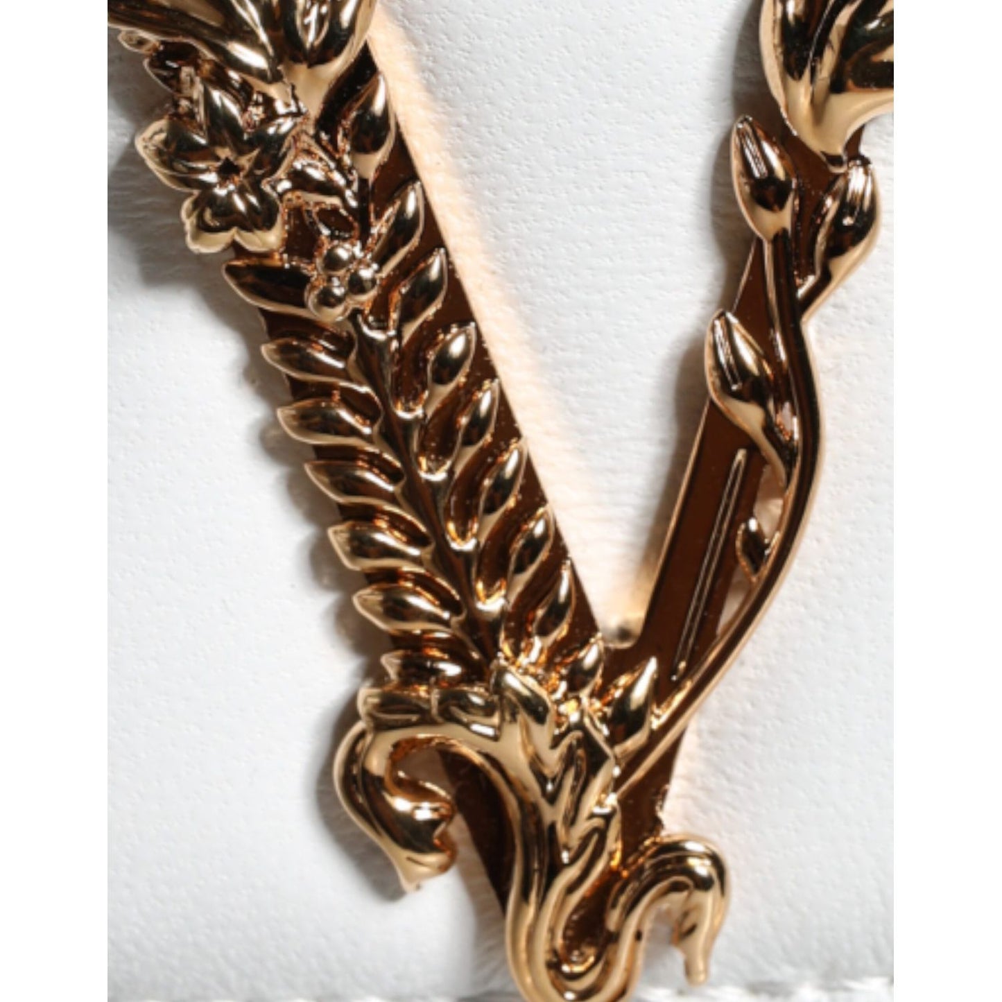 Versace White Quilted Nappa Leather Crossbody Shoulder Bag